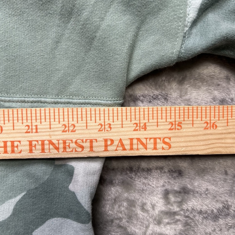 Y2K Victoria Secret Love PINK 1/4 Zip Sweatshirt Camo Green Embroidered Size M - Picture 7 of 7